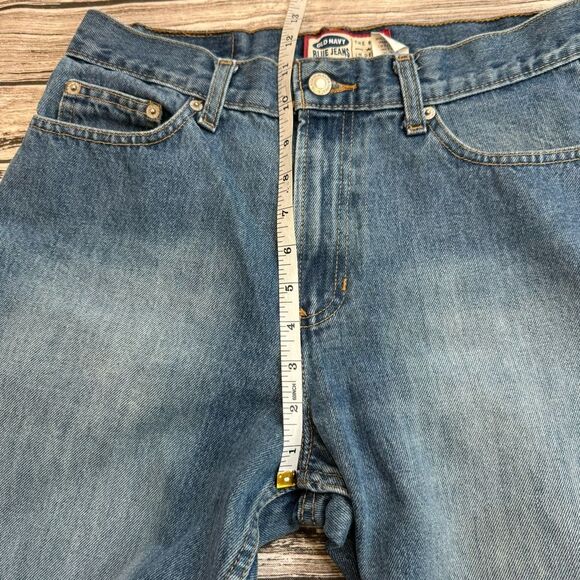 Old Navy Women's Straight Leg Cotton Heavyweight Jeans 8 Regular High Waist Zip - Picture 9 of 10